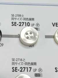 SE-2710 4 孔聚酯纤维纽扣，适用于简单的仿贝壳衬衫和衬衫 爱丽丝纽扣 更多图片
