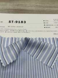 ST-9183 80/2蓝色条纹[面料] 桑村纤维 更多图片