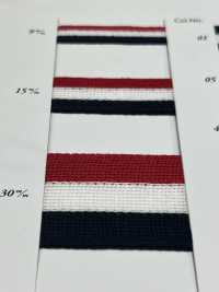 SIC-1253 棉针织带（条纹）[缎带/丝带带绳子] 新道良質(SIC) 更多图片