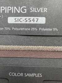 SIC-5547 金属弹力镶边（银色）/9mm[缎带/丝带带绳子] 新道良質(SIC) 更多图片