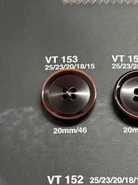 VT153 用于夹克和西装的椰壳类纽扣“Ardur 系列” 爱丽丝纽扣 更多图片