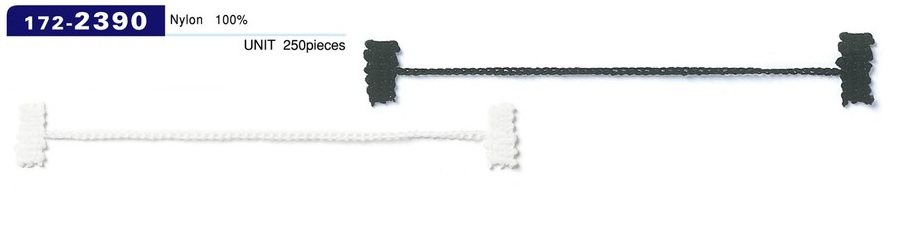 172-2390 扣眼里料止动器 链绳子式 全长102mm（250个）[扣眼盘扣] 达琳（DARIN）