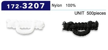 172-3207 扣眼 Woolly Nylon type 水平 22mm (500 件)[扣眼盘扣] 达琳（DARIN）