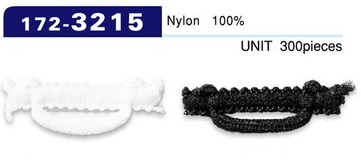 172-3215 扣眼 Woolly Nylon 型水平 30mm (300 件)[扣眼盘扣] 达琳（DARIN）