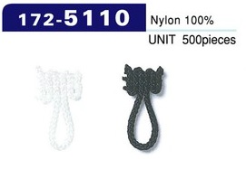 172-5110 扣眼日本组纽织线型总长18mm（500条）[扣眼盘扣] 达琳（DARIN）