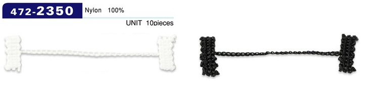 472-2350 扣眼里料停止链绳子类型总长度 65 毫米 (10 件)[扣眼盘扣] 达琳（DARIN）