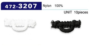 472-3207 扣眼 Woolly Nylon type 水平 22mm (10 件)[扣眼盘扣] 达琳（DARIN）
