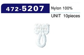 472-5207 扣眼 Woolly Nylon Type Small (10 件)[扣眼盘扣] 达琳（DARIN）