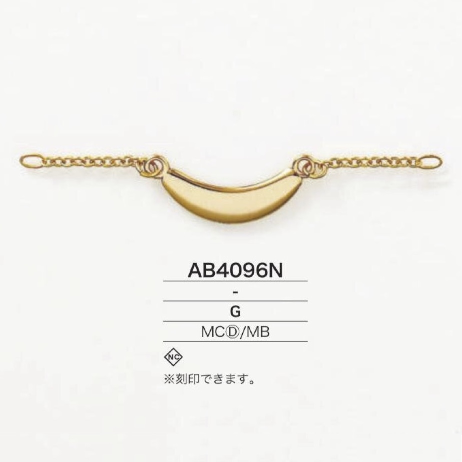 AB4096N 压力铸造/黄铜制 领吊[其他杂货] IRIS纽扣