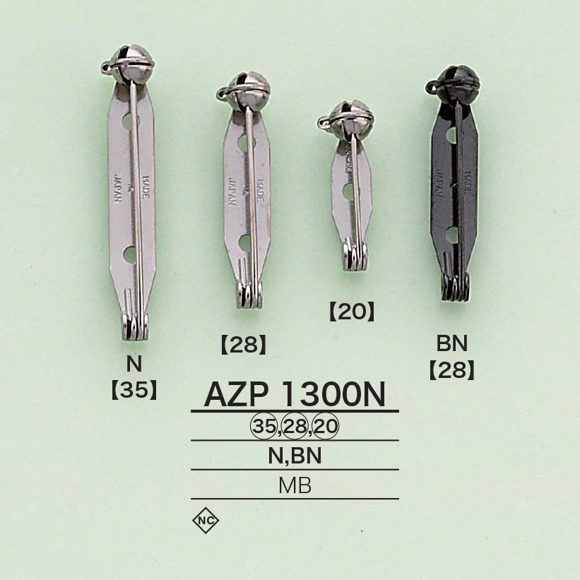AZP1300N 胸针大头针别针[其他杂货] IRIS纽扣