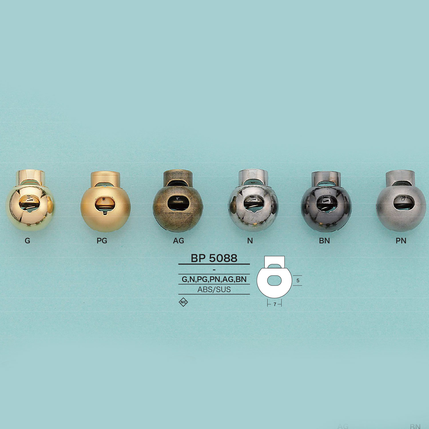 BP5088 圆绳子锁[扣和环] 爱丽丝纽扣
