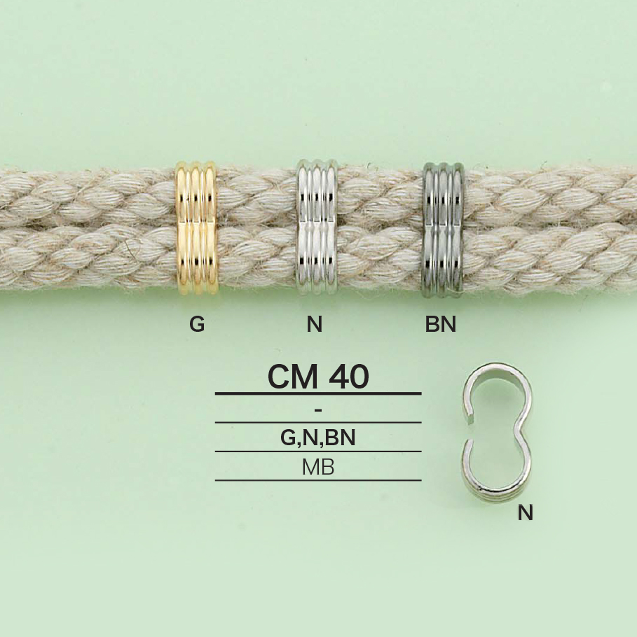 CM40 拱形金属配件[扣和环] 爱丽丝纽扣