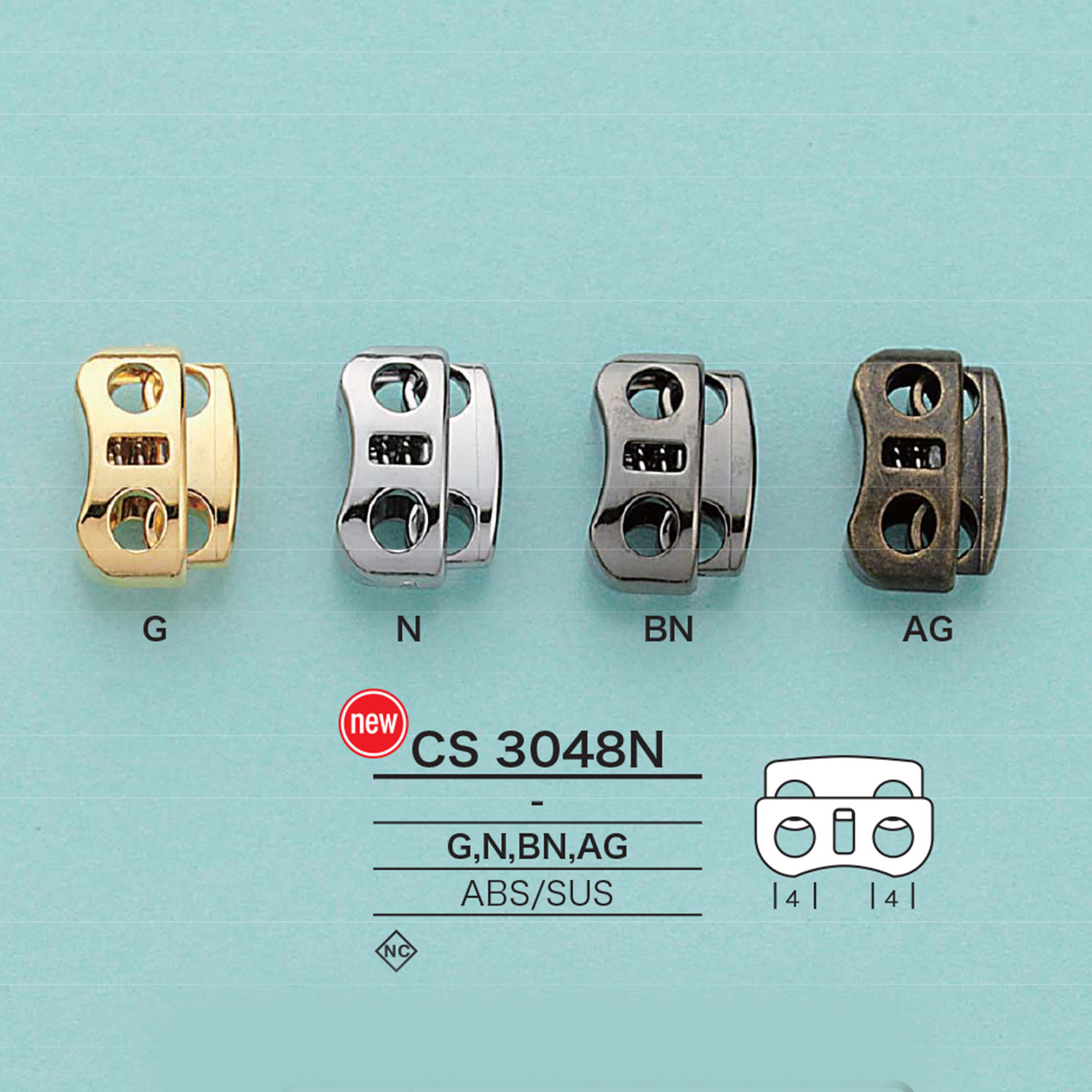 CS3048N 绳子锁[扣和环] 爱丽丝纽扣
