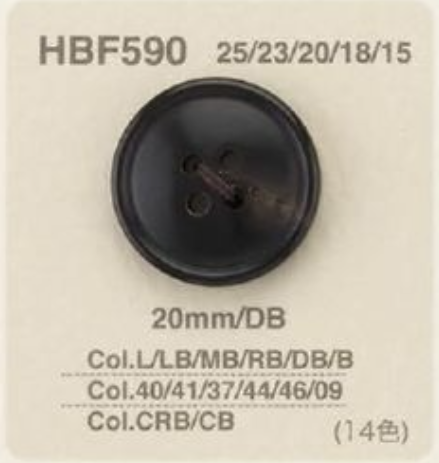 HBF590 正面带 4 个孔的水牛角纽扣纽扣 爱丽丝纽扣