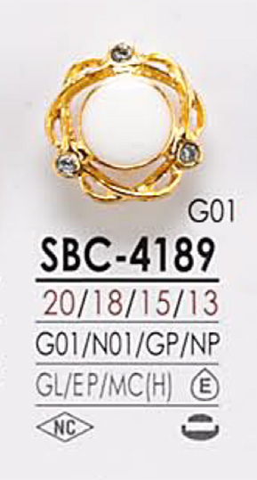 SBC4189 染色用金属纽扣 爱丽丝纽扣