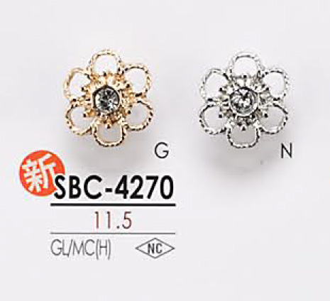 SBC4270 花朵图形元素金属纽扣 爱丽丝纽扣