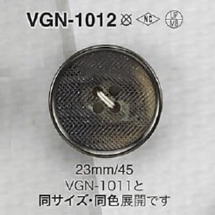 VGN1012 聚酯纤维树脂/黄铜 4 孔纽扣 爱丽丝纽扣