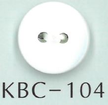 KBC-104 BIANCO SHELL 2 孔扁平贝壳纽扣 坂本才治商店