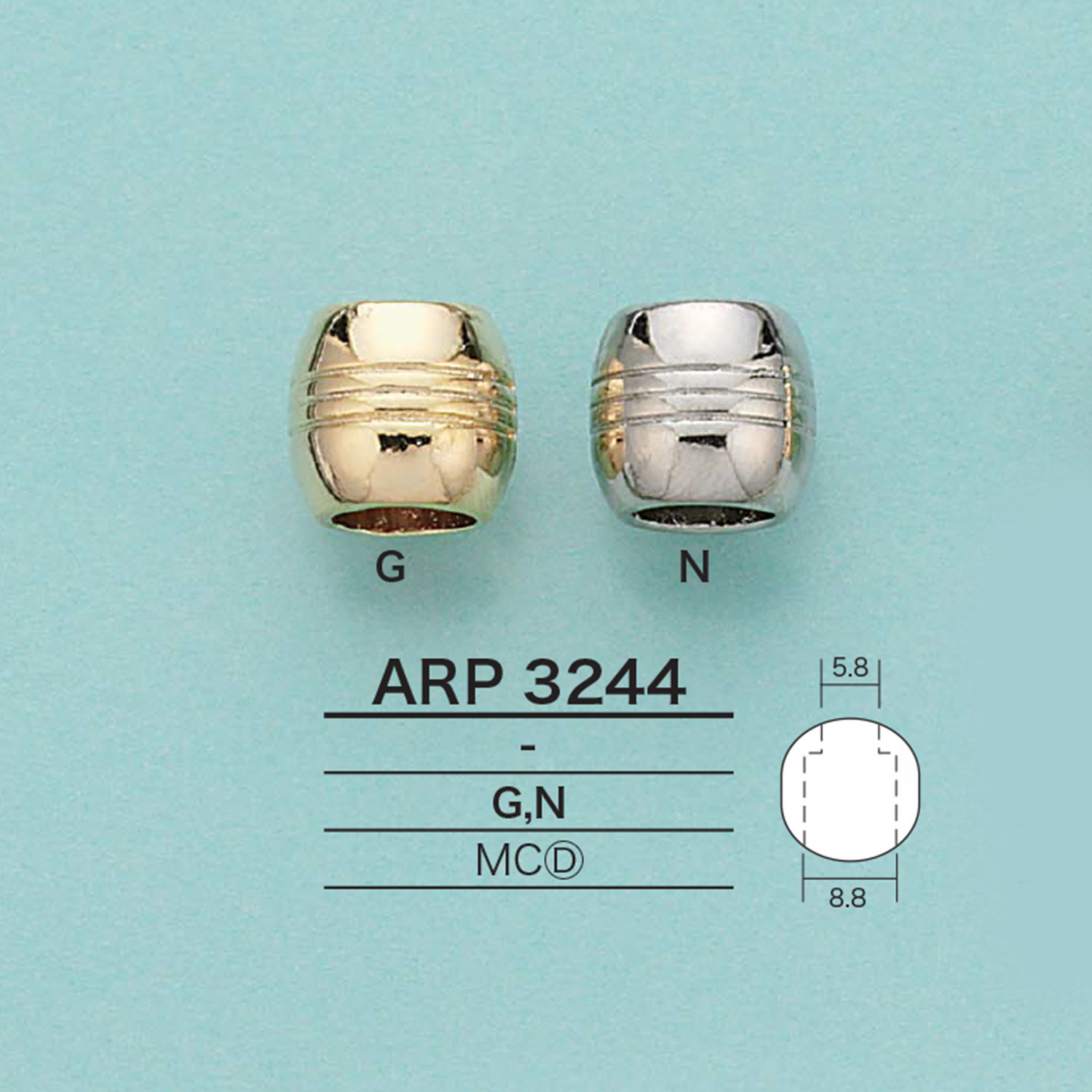 ARP3244 圆绳帽（电镀）[扣和环] 爱丽丝纽扣