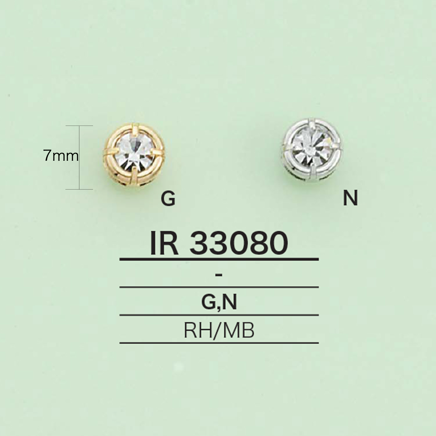 IR33080 水钻吊饰（圆形）[杂货等] 爱丽丝纽扣