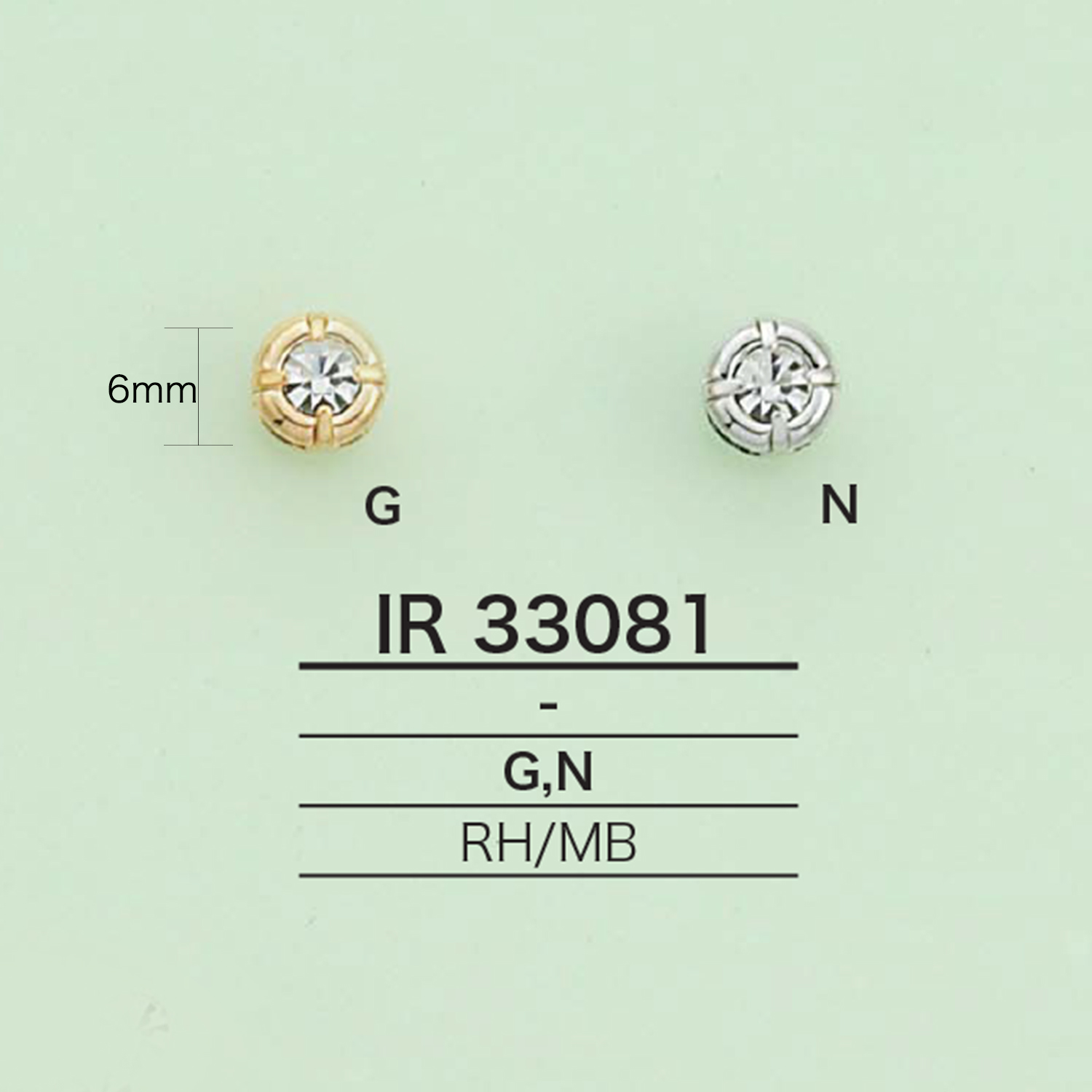 IR33081 水钻吊饰（圆形）[杂货等] 爱丽丝纽扣