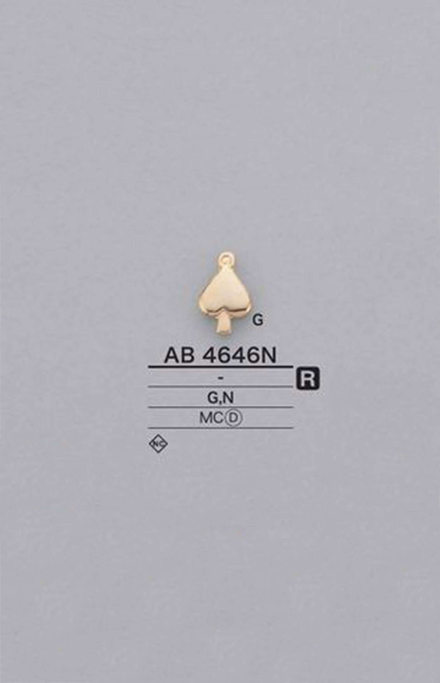 AB4646N 铲型图形元素零件[杂货等] 爱丽丝纽扣