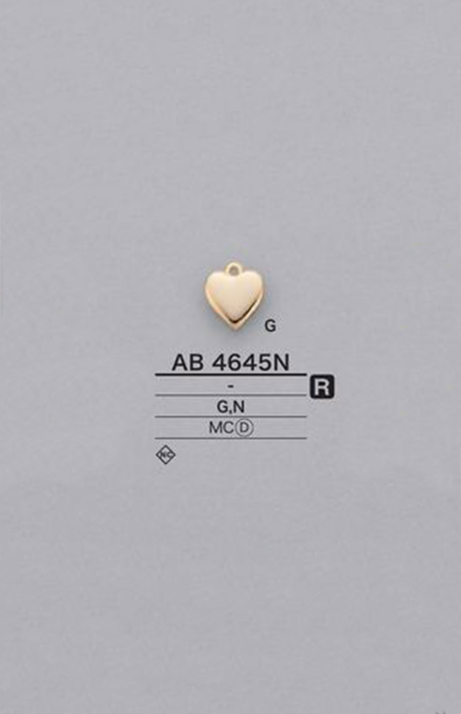 AB4645N 心形图形元素零件[杂货等] 爱丽丝纽扣