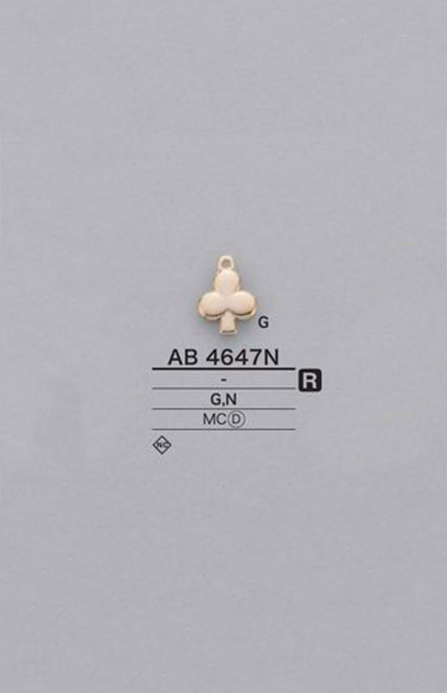 AB4647N 俱乐部型图形元素零件[杂货等] 爱丽丝纽扣
