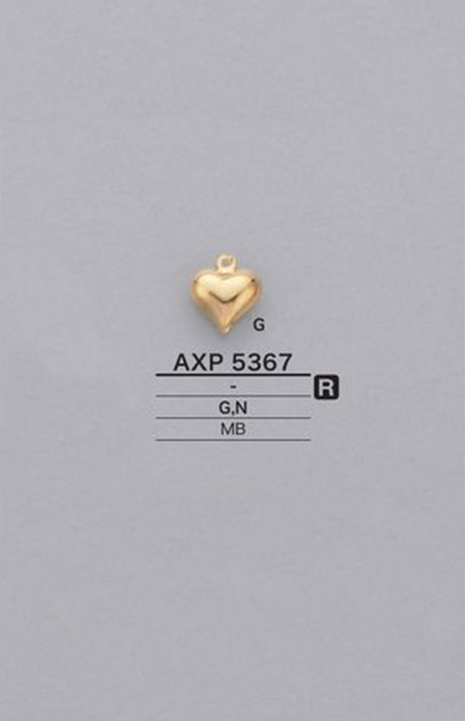 AXP5367 心形图形元素零件[杂货等] 爱丽丝纽扣