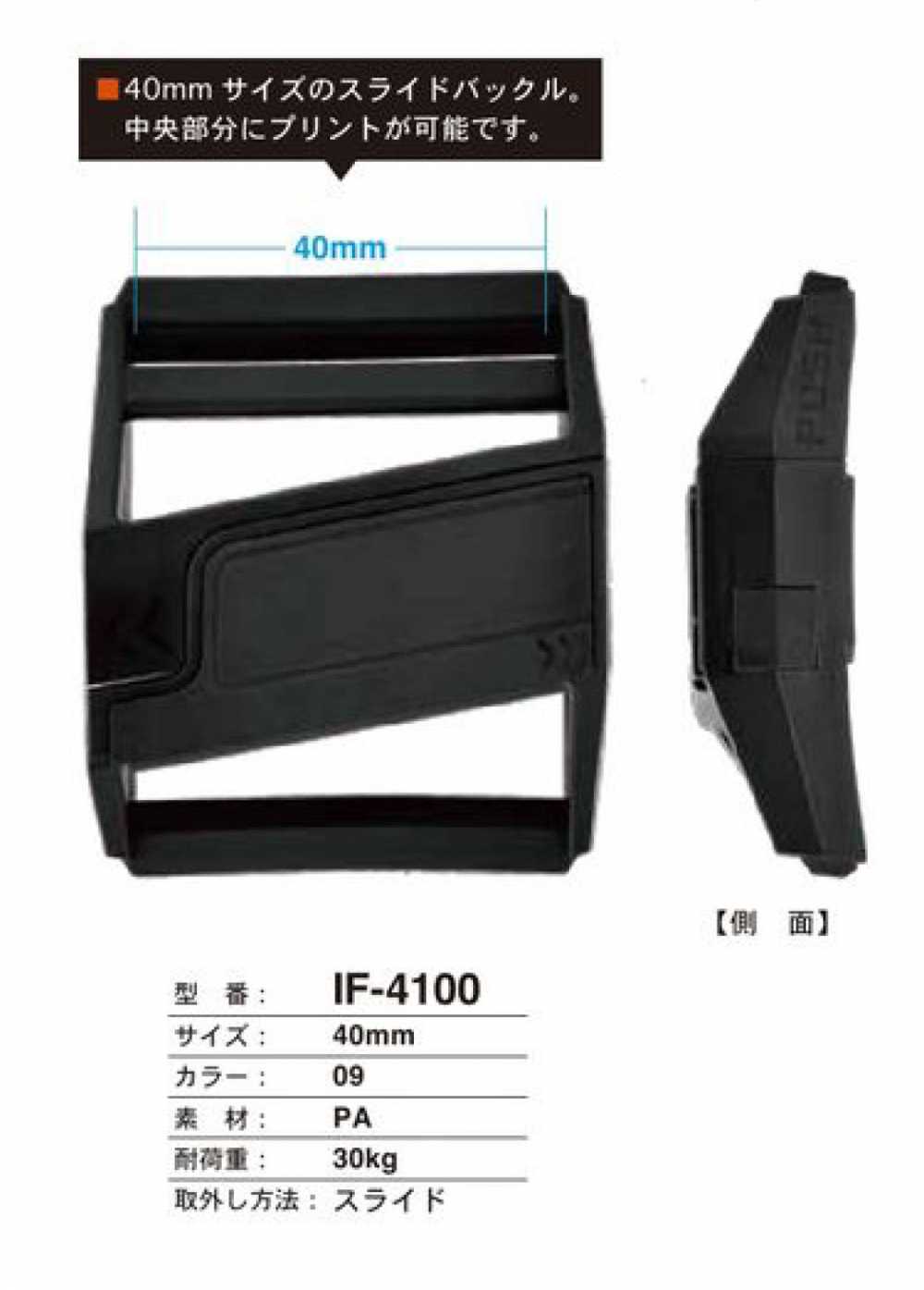 IF4100 可打印40MM滑扣[扣和环] FIDLOCK