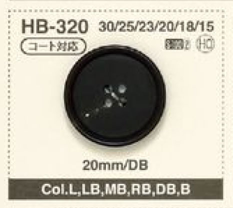 HB-320 天然材料 4 孔动物角纽扣，用于水牛大衣/夹克 爱丽丝纽扣