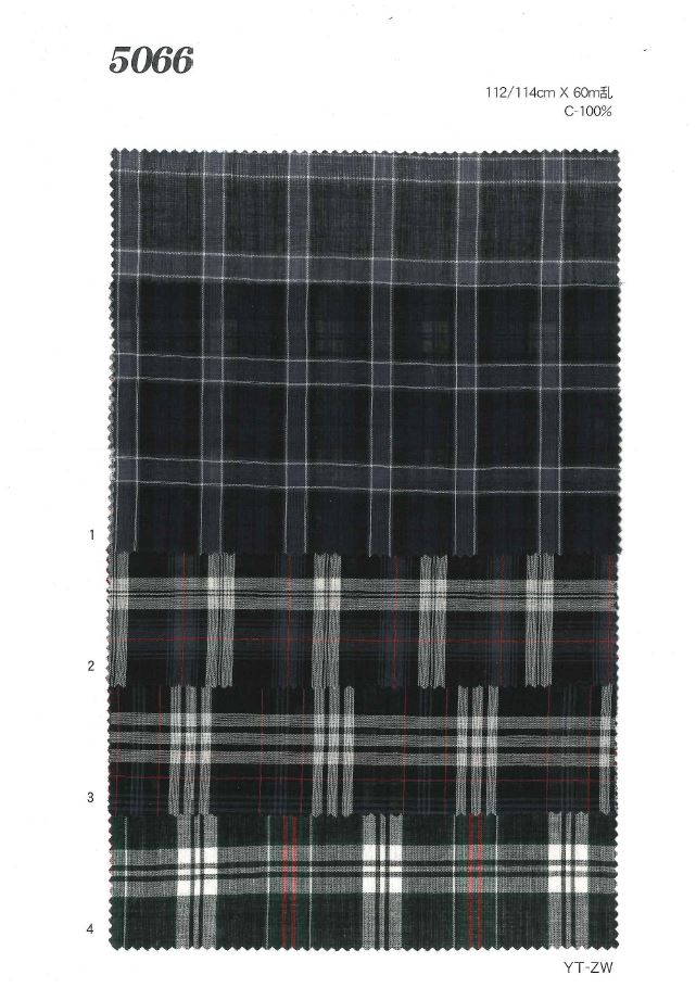 MU5066 精纺细布格纹[面料] 植山织物
