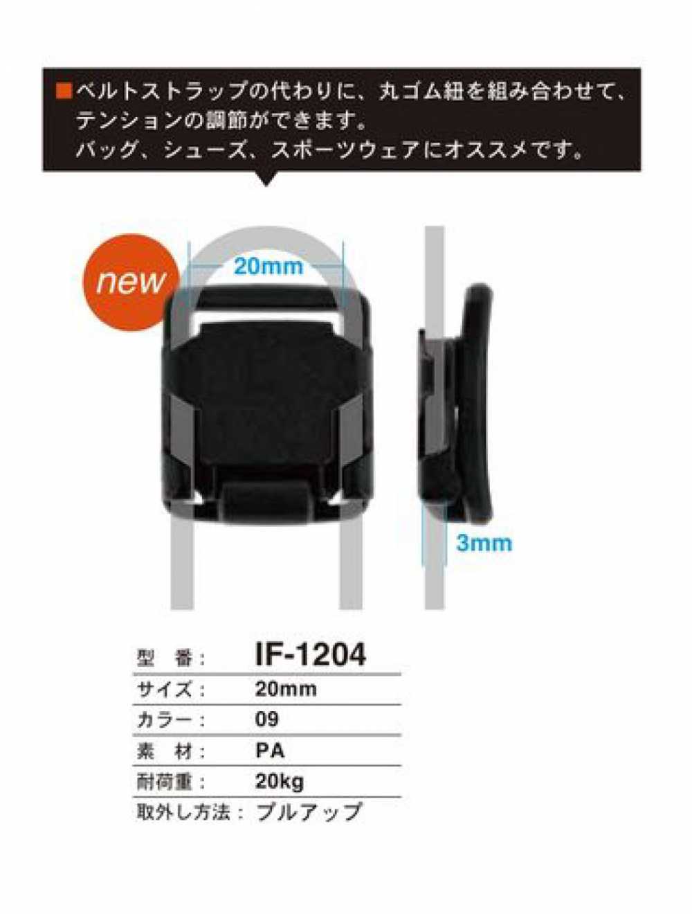 IF-1204 箱包、鞋和运动服的扣件 FIDLOCK