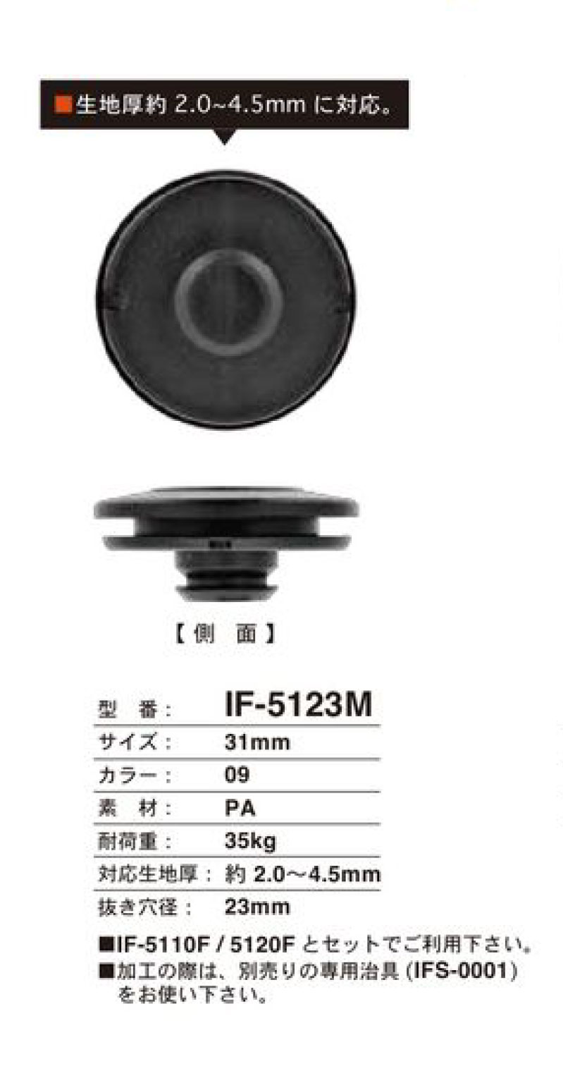 IF-5123F 31MM 厚面料兼容按扣 FIDLOCK