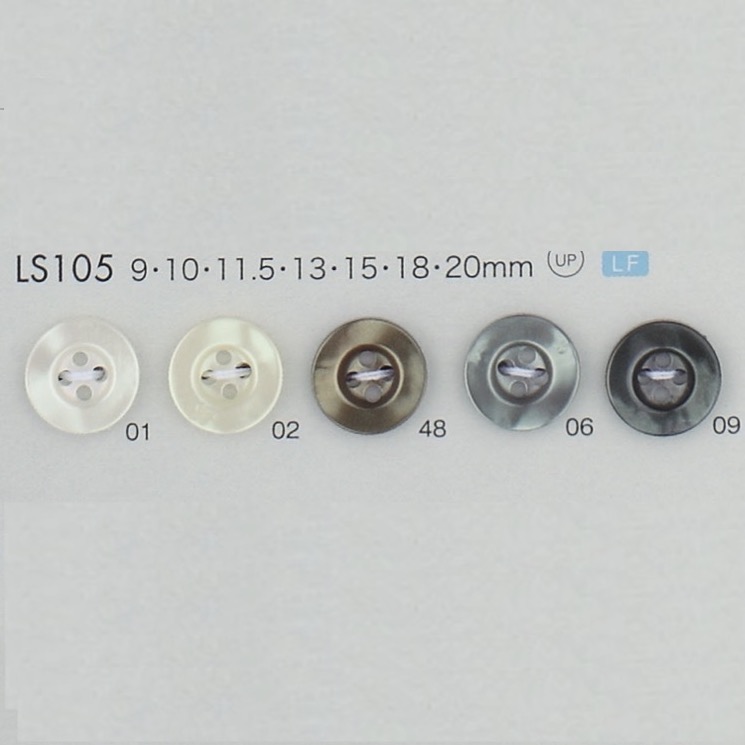 LS105 聚酯纤维树脂镶边4孔纽扣