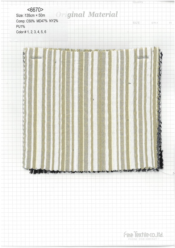 6670 褶裥条纹[面料] 精细纺织品
