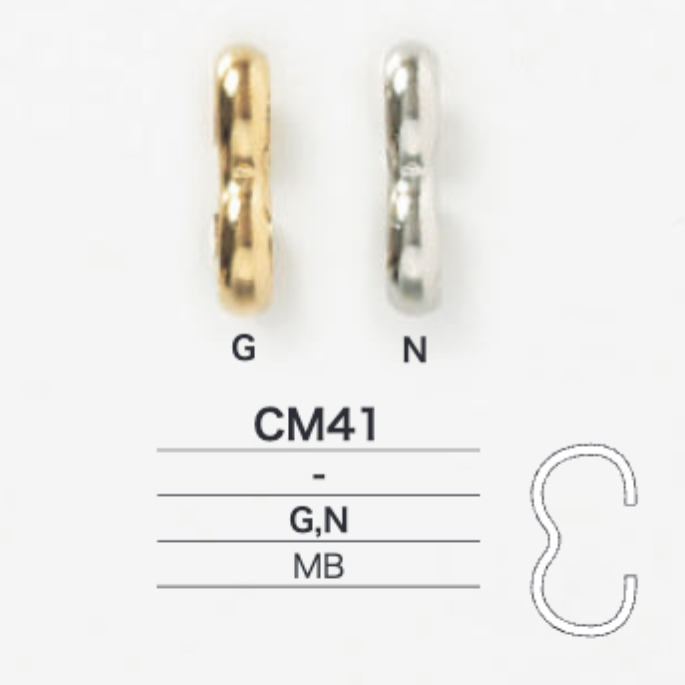 CM41 拱形金属配件[扣和环] 爱丽丝纽扣