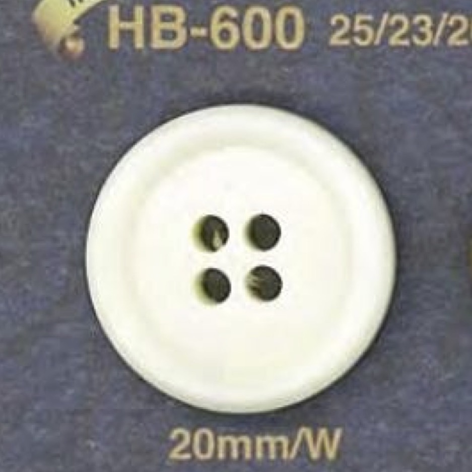 HB600 水牛角纽扣纽扣，正面有 4 个孔 爱丽丝纽扣