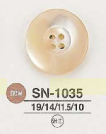 SN1035 尖尾螺贝壳4孔纽扣 爱丽丝纽扣