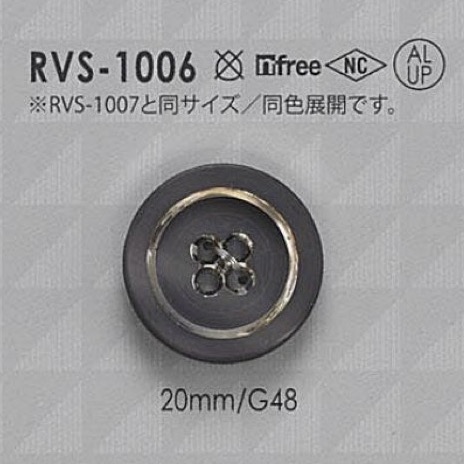 RVS1006 铝/聚酯纤维树脂4孔纽扣 爱丽丝纽扣