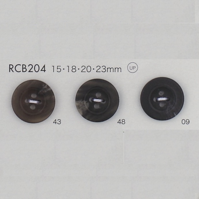 RCB204 聚酯纤维树脂镶边4孔纽扣 大阪纽扣（DAIYA BUTTON）