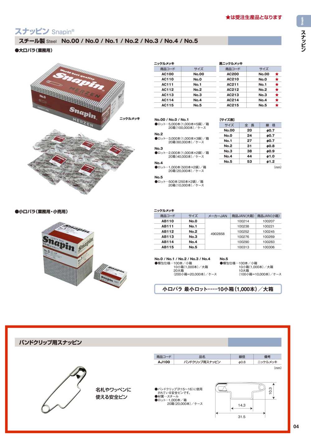 AJ100 Snapin® 用于带夹子的Snapin 宽度 31.5MM[杂货等]