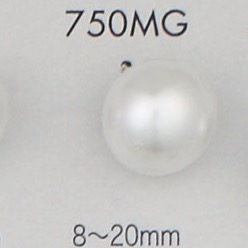 750MG 珍珠状尿素材料，有柄纽扣 Osaka Plastic Industries（DAIYA BUTTON）