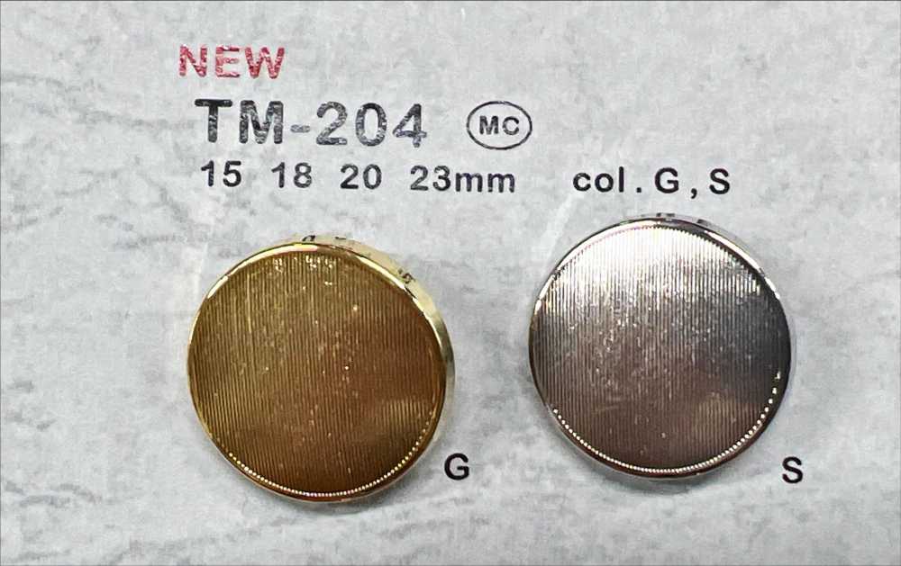 TM-204 背面金属纽扣和下摆 Osaka Plastic Industries（DAIYA BUTTON）