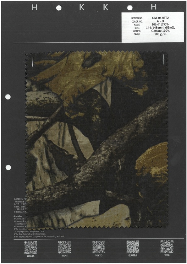CM-047RT2 20Ripstop格子布Realtree[面料] HOKKOH北高