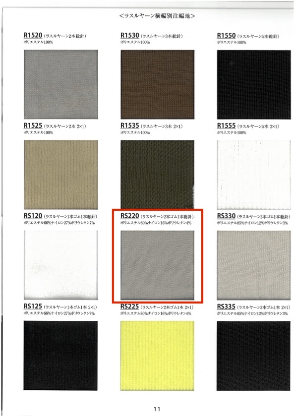 RS220 针织罗纹纱线，2 根松紧带，1针， 60 厘米宽 竹中商事