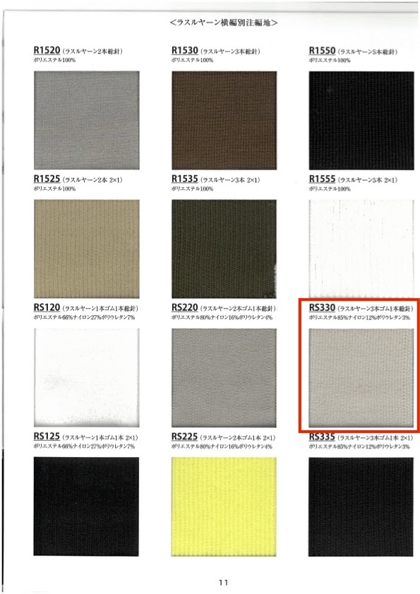 RS330 针织罗纹纱线，3松紧带，1 根弹性线，全针， 60 厘米宽 竹中商事