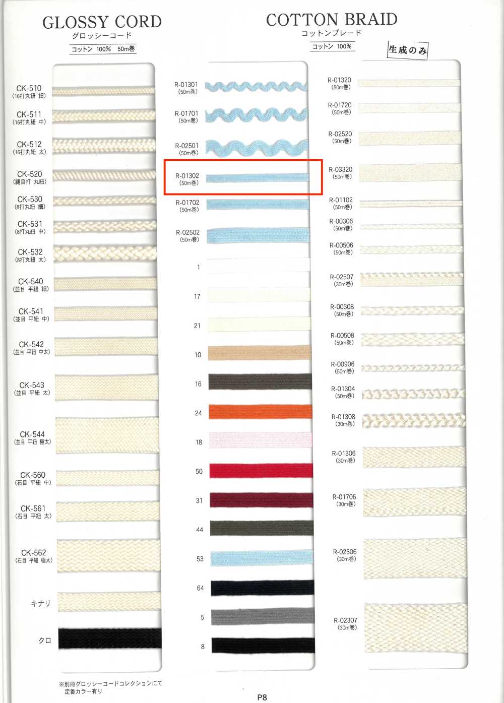 R-01302 棉花边[缎带、带、绳子] RIVER