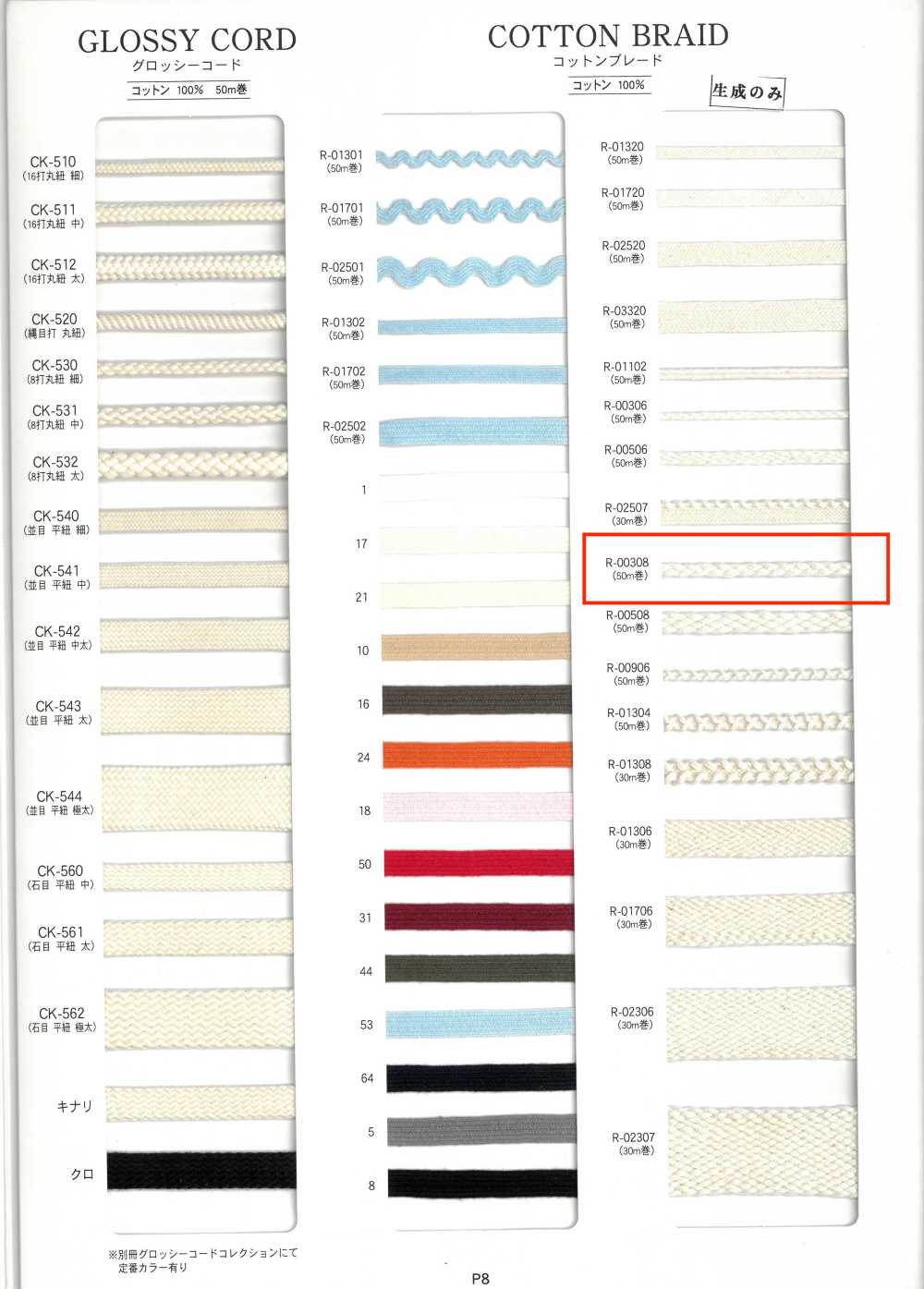 R-00308 棉花边[缎带、带、绳子] RIVER