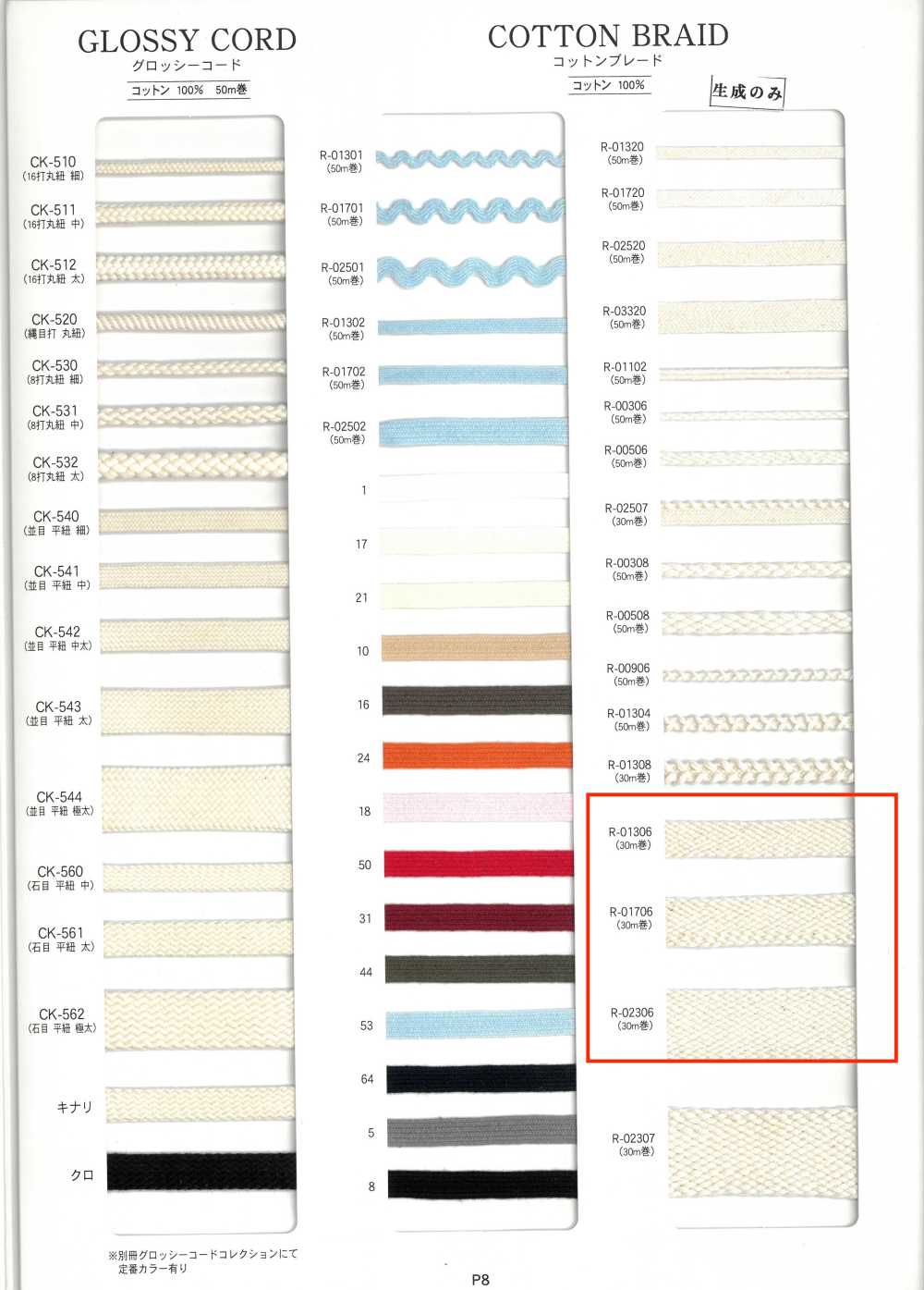 R-01306 棉花边[缎带、带、绳子] RIVER